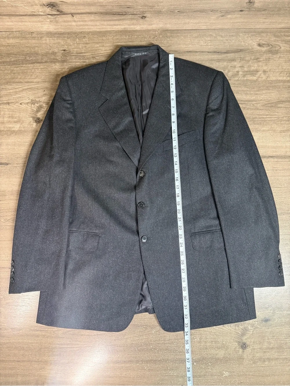 Vintage Redaelli Blazer Mens Zegna Wool 50L 52L Handmade Italy Charcoal Jacket